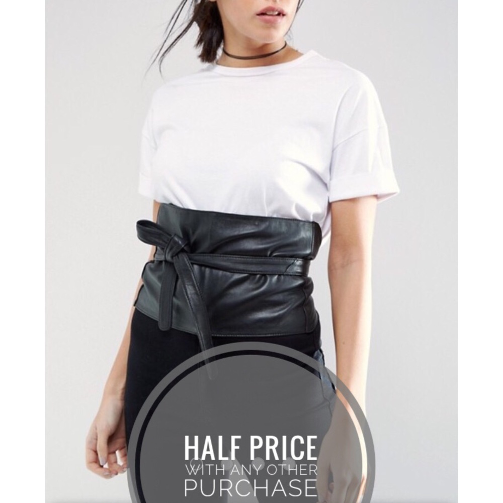 ASOS Wide leather obi belt